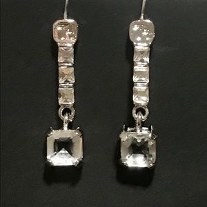 Vintage Tommy Hilfiger CZ Logo Drop Earrings